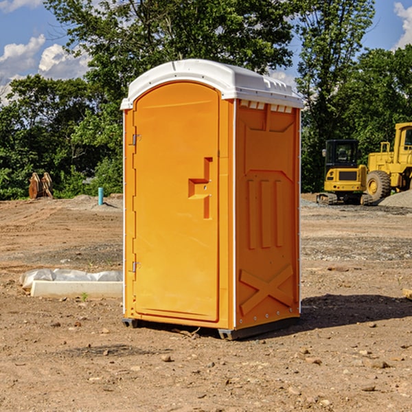 how often are the porta potties cleaned and serviced during a rental period in Virgil